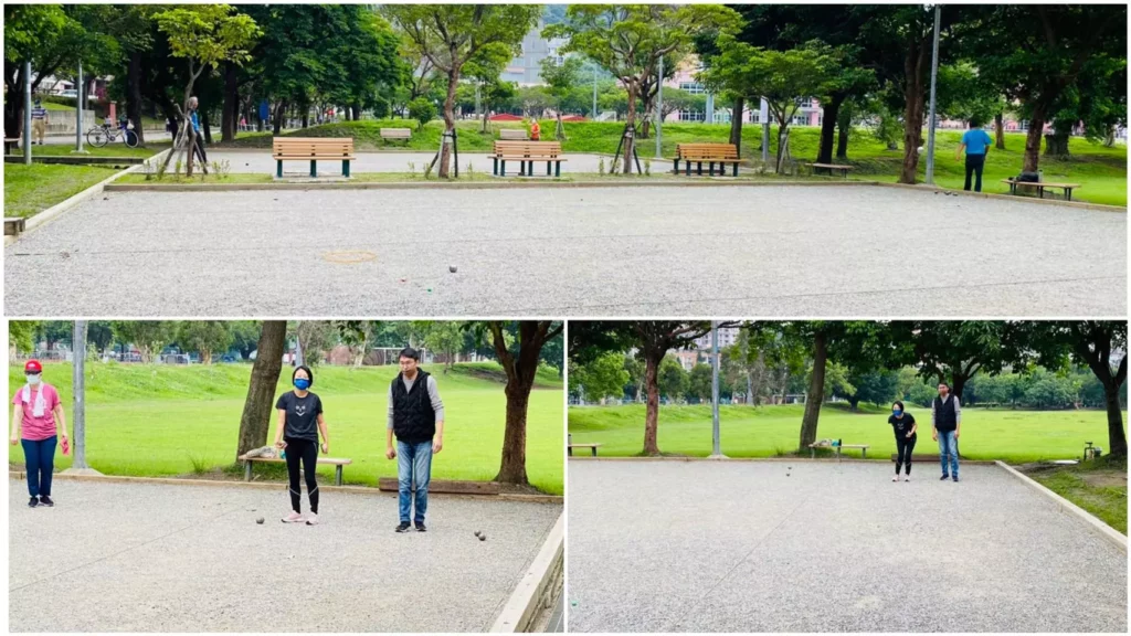 圖 全豆樂版權所有/全豆樂團隊來到天母運動公園法式滾球場出外景。
